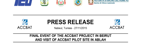 Final event of the ACCBAT project - Beirut (Lebanon) - December 10th 2015